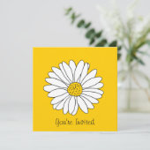 White Daisy Yellow White Daisy Pattern 2 Kaart (Staand voorkant)