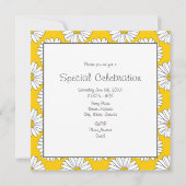 White Daisy Yellow White Daisy Pattern 2 Kaart (Achterkant)