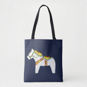 White Dala Horse bag Tote Bag