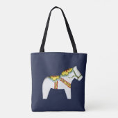 White Dala Horse bag Tote Bag (Achterkant)