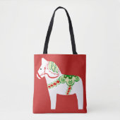 White Dala Horse Canvas tas (Voorkant)