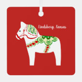 White Dala Horse Ornament (Voorkant)