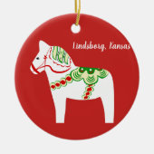 White Dala Horse Ornament (Voorkant)
