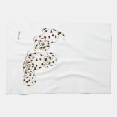 White Dalmatian Puppies Kitchen Towel Theedoek (Horizontaal)