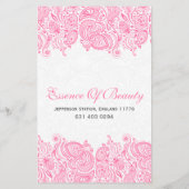 White Damascus & PinkPaisley Lace Flyer (Achterkant)