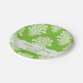 White Damask Any Color Background Papieren Bordje (Gekanteld)