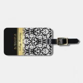 White Damask Bagagelabel (Voorkant horizontaal)