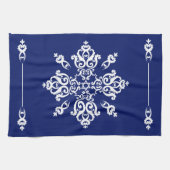 White Damask blaast Vlaanderen Tegel op elke kleur Theedoek (Horizontaal)