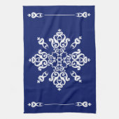 White Damask blaast Vlaanderen Tegel op elke kleur Theedoek (Verticaal)