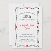 White Damask en Musical Lijst Kaart (Voorkant)