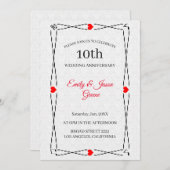 White Damask en Musical Lijst Kaart (Voorkant / Achterkant)