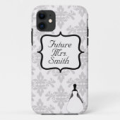 White Damask Future Mrs iPhone 5 Hoesje (Achterkant)
