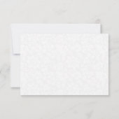 White Damask & Grey Lace RSVP-kaart RSVP Kaartje (Achterkant)