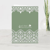White Damask Lace Effect Jewish Rosh Hashanah Kaar Kaart (Achterkant)