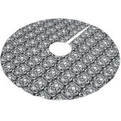 White Damask Old World Black Kerstboom Rok (Gekanteld)
