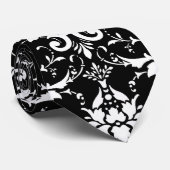 White Damask Pattern Stropdas (Opgerold)