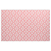 White Damask Scroll op Coral Pink Stof (Yard (91,4 cm))