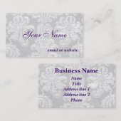 White Damask-visitekaartje Visitekaartje (Voorkant / Achterkant)