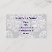 White Damask-visitekaartje Visitekaartje (Achterkant)