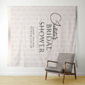 White Damask Vrijgezellenfeest Photo Booth Backdro Wandkleed (In Situ (horizontaal))