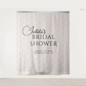 White Damask Vrijgezellenfeest Photo Booth Backdro Wandkleed (Voorkant)