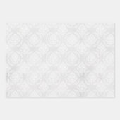 White Damask Wedding Classic Elegance 3 Gift Inpakpapier Vel (Voorkant 2)