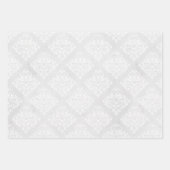 White Damask Wedding Classic Elegance 3 Gift Inpakpapier Vel (Voorkant)