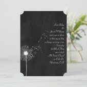 White Dandelion Black Kaart (Staand voorkant)