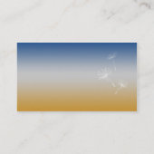 White Dandelion Blue Gold Visitekaartje (Achterkant)