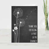 White Dandelion Bouquet bedankt Kaart (Voorkant)