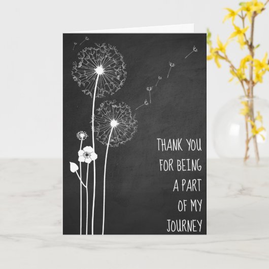 White Dandelion Bouquet bedankt Kaart (Gele Bloem)