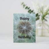 White Dandelion Briefkaart (Staand voorkant)