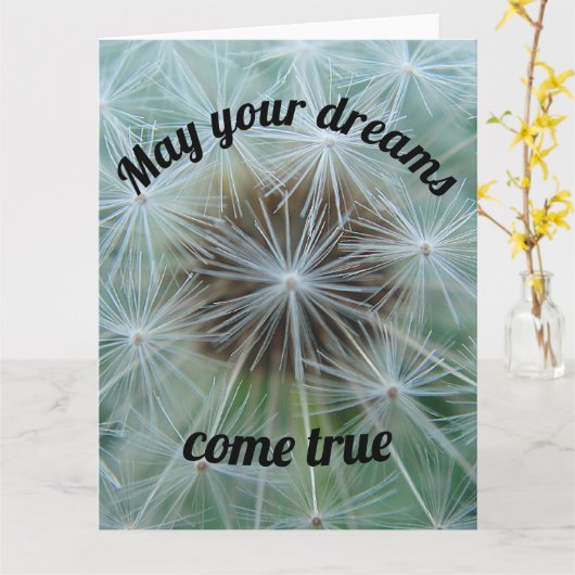 White Dandelion Kaart (Gele Bloem)