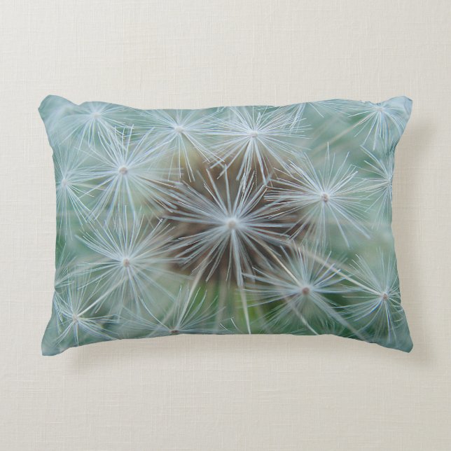 White Dandelion Pattern Accent Kussen (Voorkant)