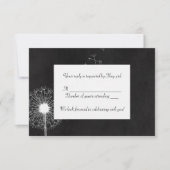 White Dandelion RSVP Kaart (Voorkant)
