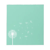 White Dandelion Silhouette Notitieblok (Voorkant)