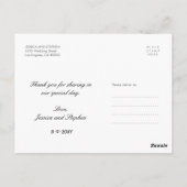 White Dankjewel Wedding Collage 4 Foto Briefkaart (Achterkant)