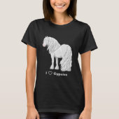 White Dapple Grey Gypsy Vanner Draft Horse T-shirt (Voorkant)