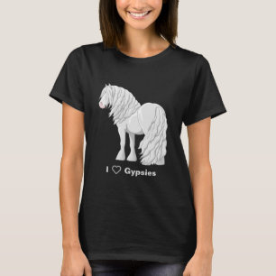 White Dapple Grey Gypsy Vanner Draft Horse T-shirt