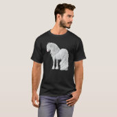 White Dapple Grey Gypsy Vanner Irish Cob Draft Hor T-shirt (Voorkant volledig)