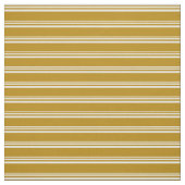 White & Dark Goldenrod Pattern Stof (Swatch)