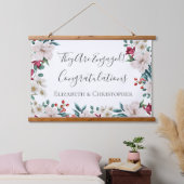 White Dark Pink Red Floral Greenery Verloving Hangend Wandkleed (Slaapkamer)