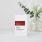 White Dark Red Attractive Charm Visitekaartje (Staand voorkant)