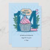 White Day-Wenskaart Feestdagenkaart (Voorkant / Achterkant)