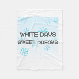 White Days Sweet Dreams Cozy Winter Blanket | Snow Fleece Deken