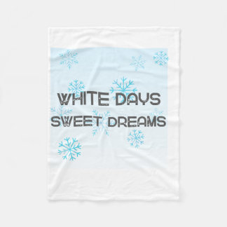 White Days Sweet Dreams Cozy Winter Blanket | Snow Fleece Deken