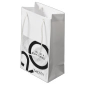 White Decade 20th Birthday Klein Cadeauzakje (Achterkant Gekanteld)