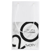 White Decade 20th Birthday Klein Cadeauzakje (Voorkant)