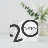 White Decade Birthdday Briefkaart (Staand voorkant)