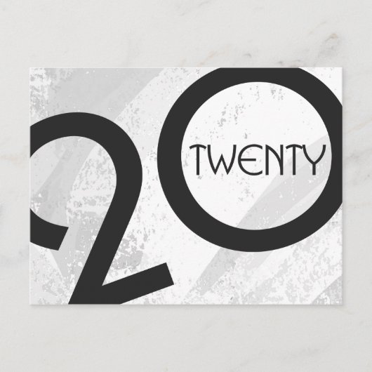 White Decade Birthdday Briefkaart (Voorkant)